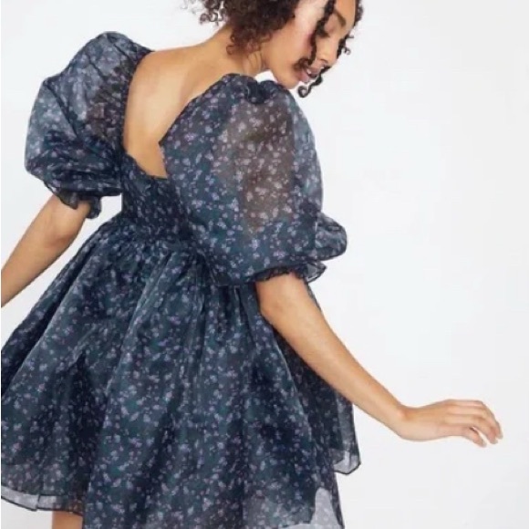 Floral Puff Sleeve Dress - Picture 9 of 10